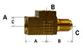 Towed Trailer Brake Tee Inverted Flare Diagram